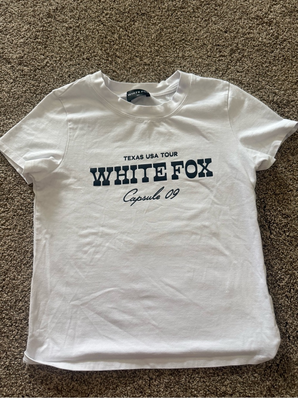 White Fox Boutique White Cropped Tee
